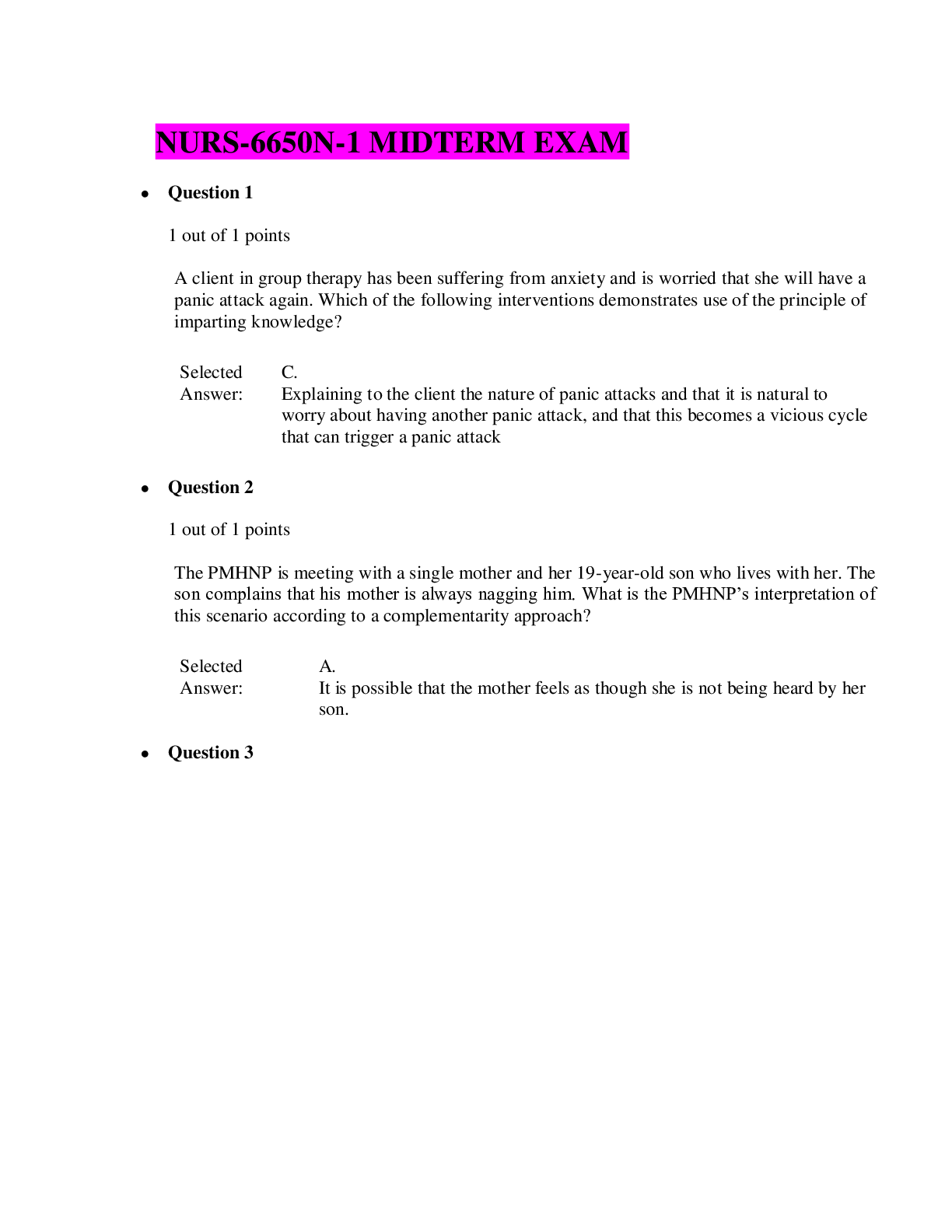 Preview image of NURS-6650N-1 MIDTERM EXAM document